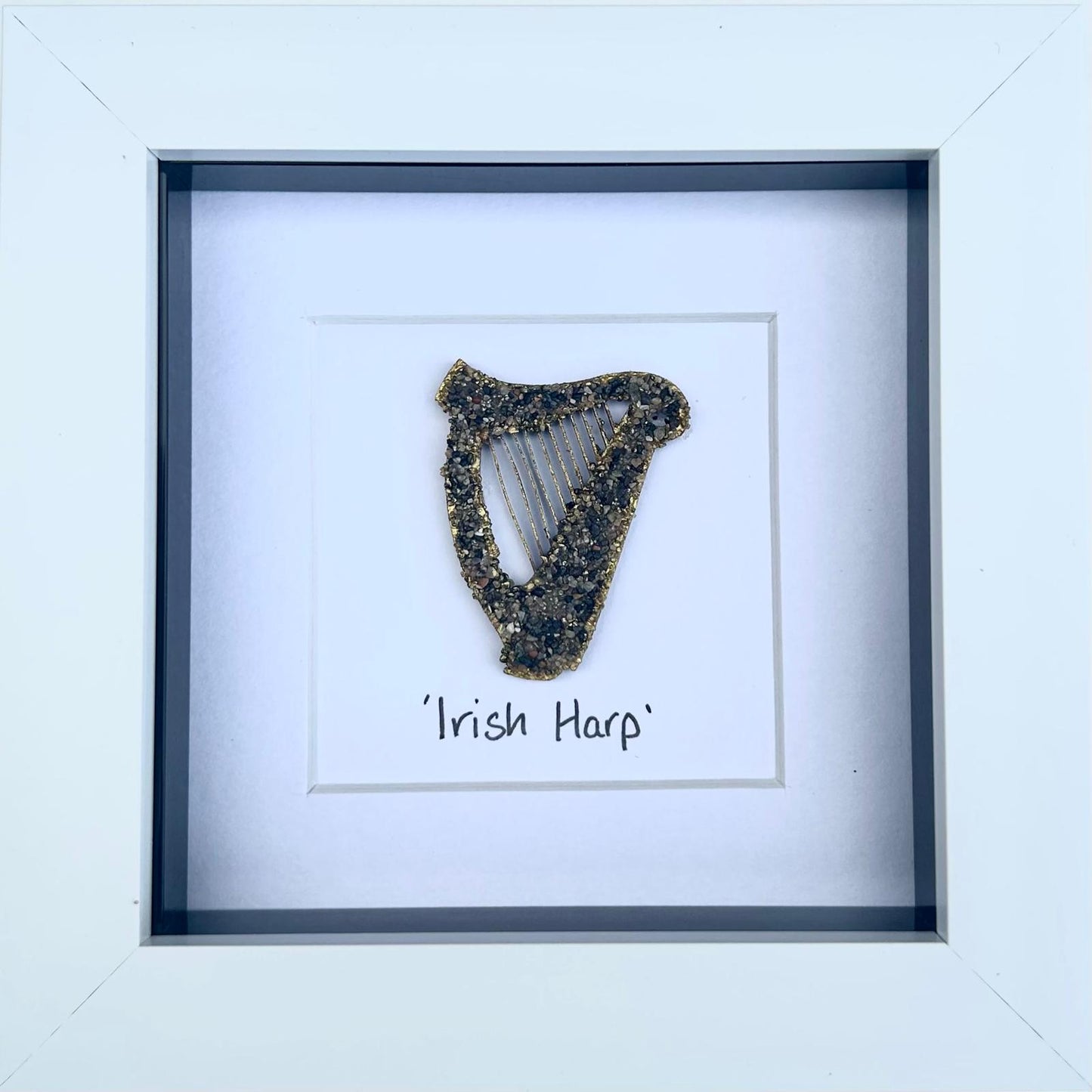 Irish Harp Pebble Art Print