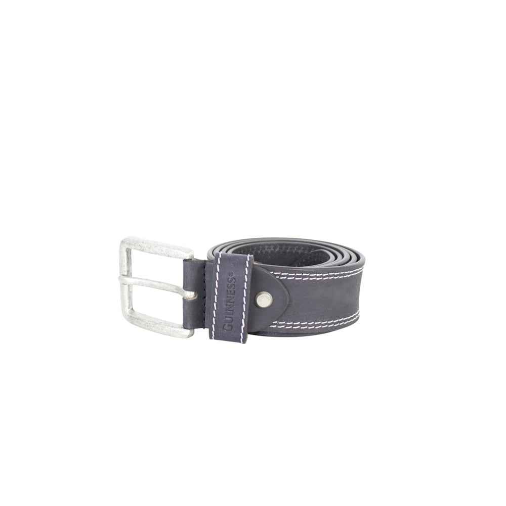 Guinness Leather Black & White Belt