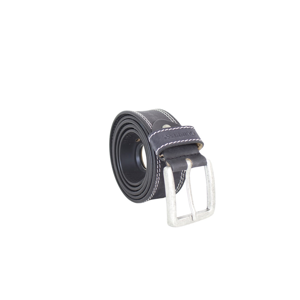 Guinness Leather Black & White Belt