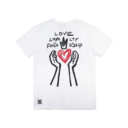 Unisex Love, Loyalty and Friendship White T-Shirt