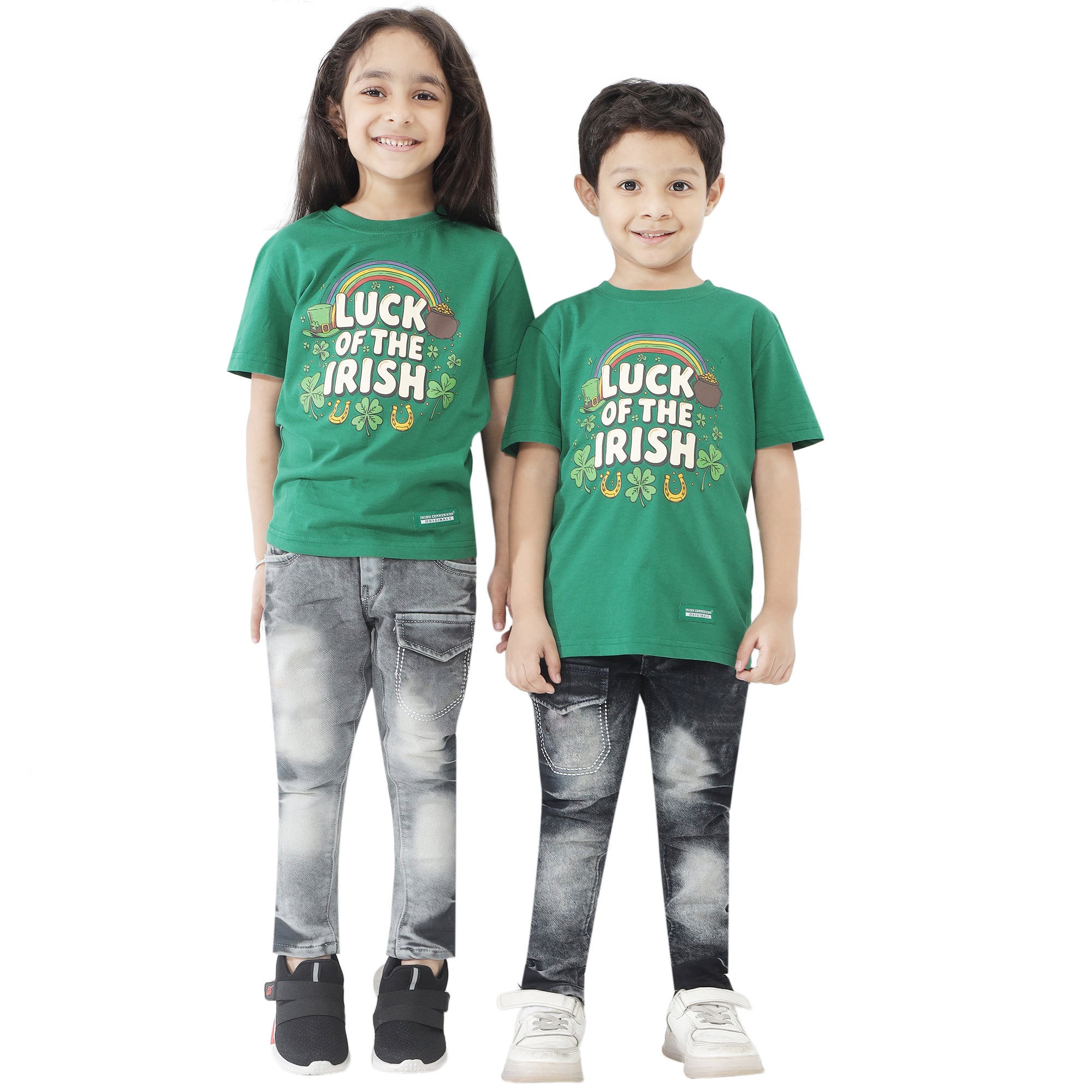 Luck Of The Irish Green Kids T-Shirt