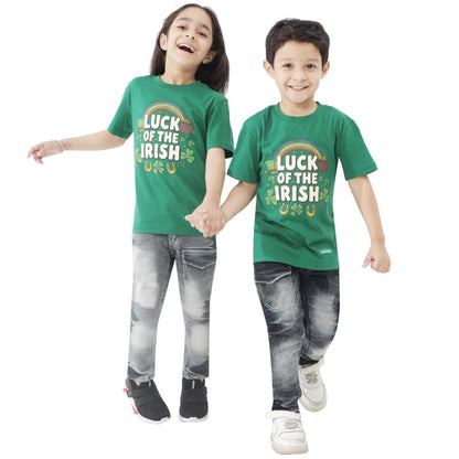Luck Of The Irish Green Kids T-Shirt