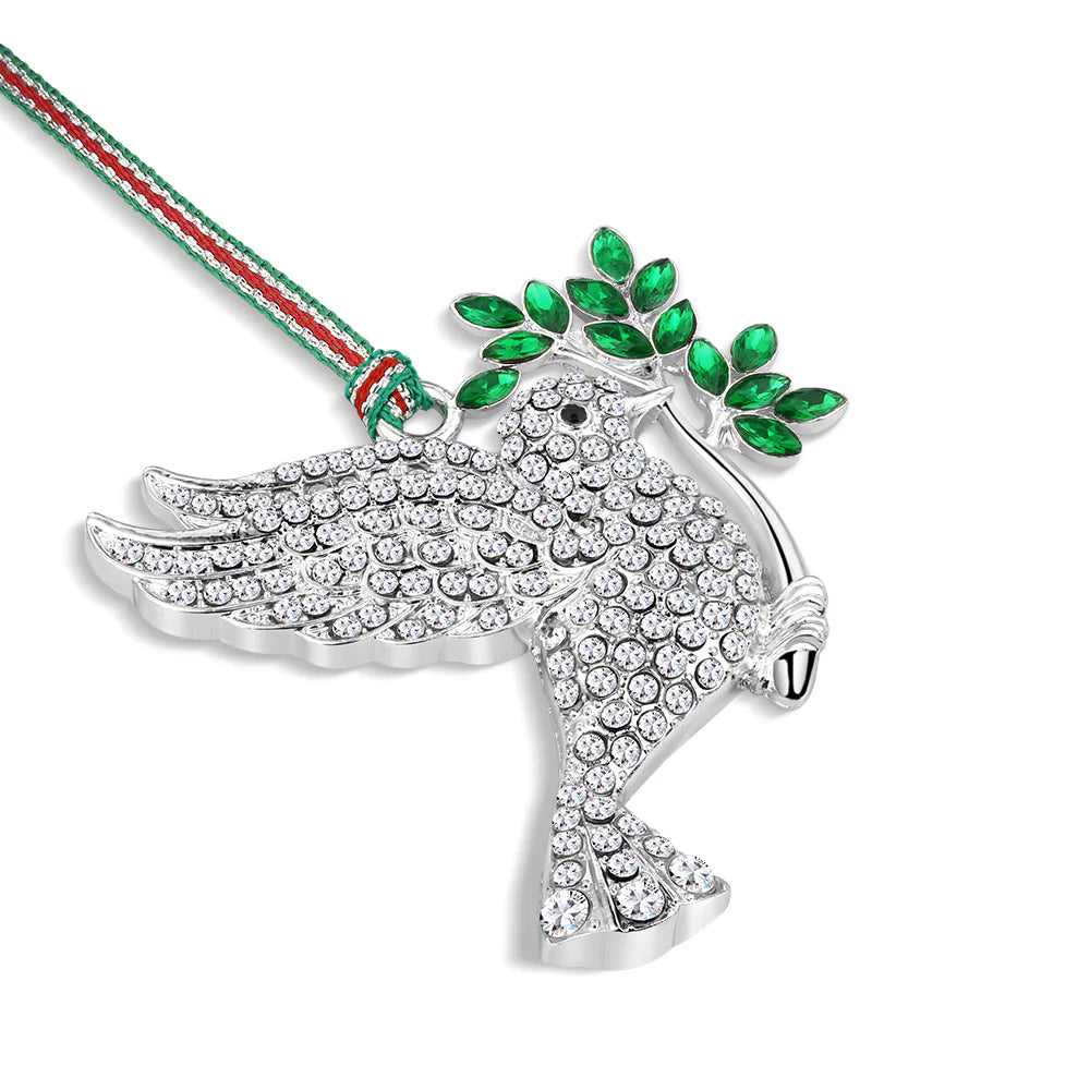 Dove with Olive Branch Christmas Tree Decoration 