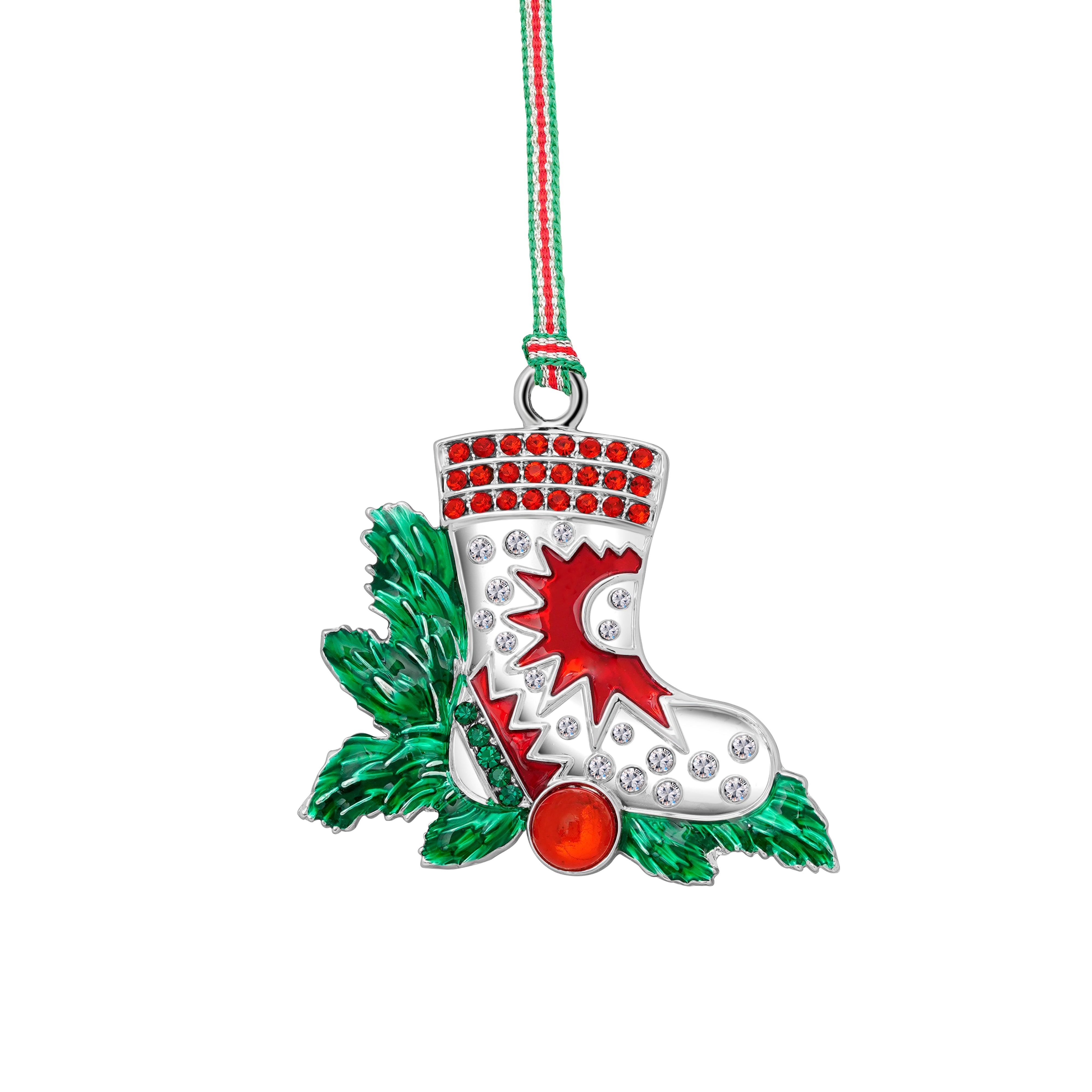 Boots With Red Stones Tree Decoration