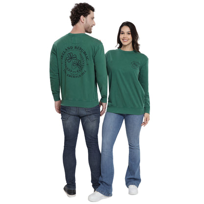 Unisex Le Shams Acid Wash Spring Green Sweatshirt