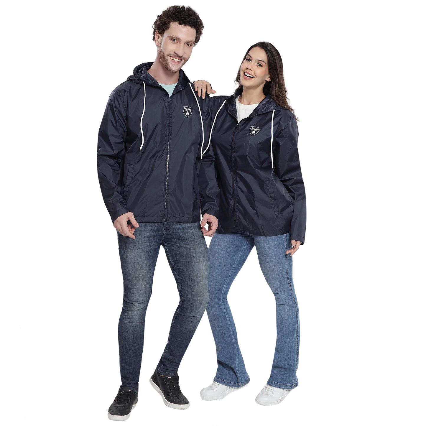 Unisex Ireland The Emerald Isle Navy Rain Jacket