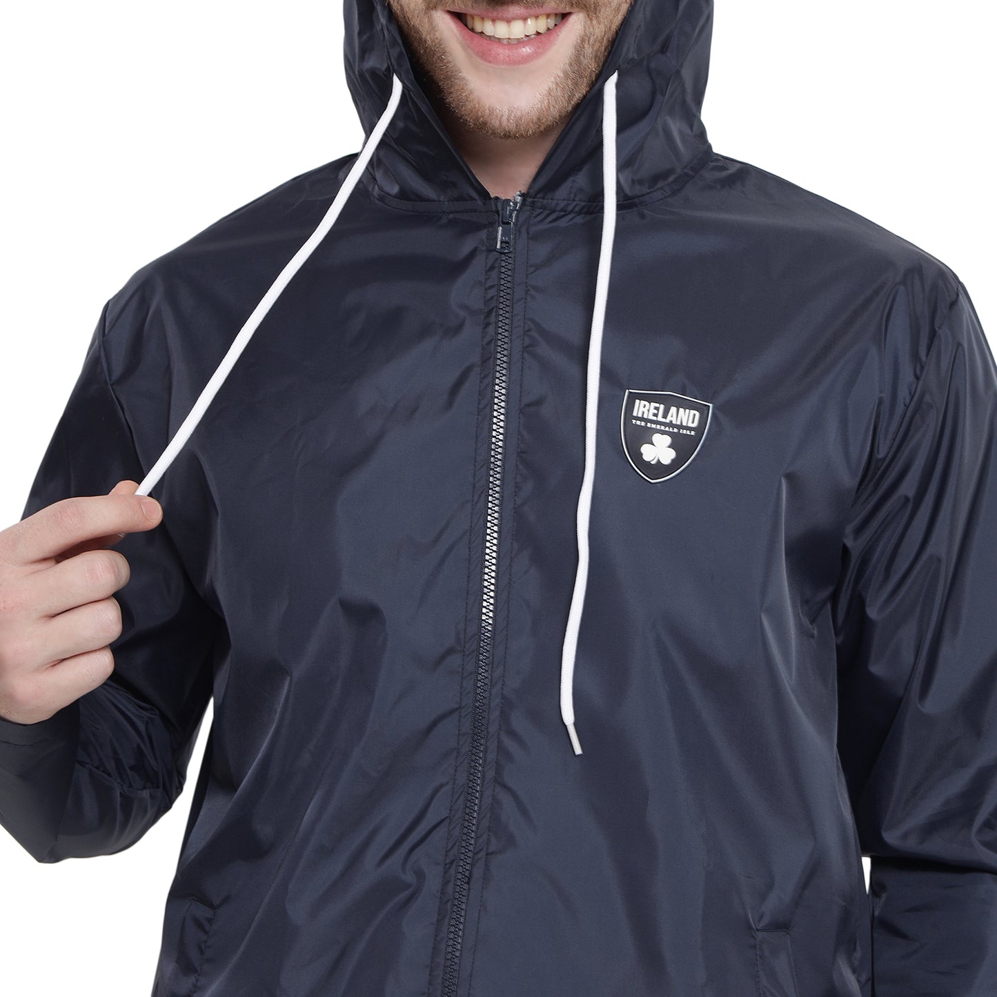 Unisex Ireland The Emerald Isle Navy Rain Jacket