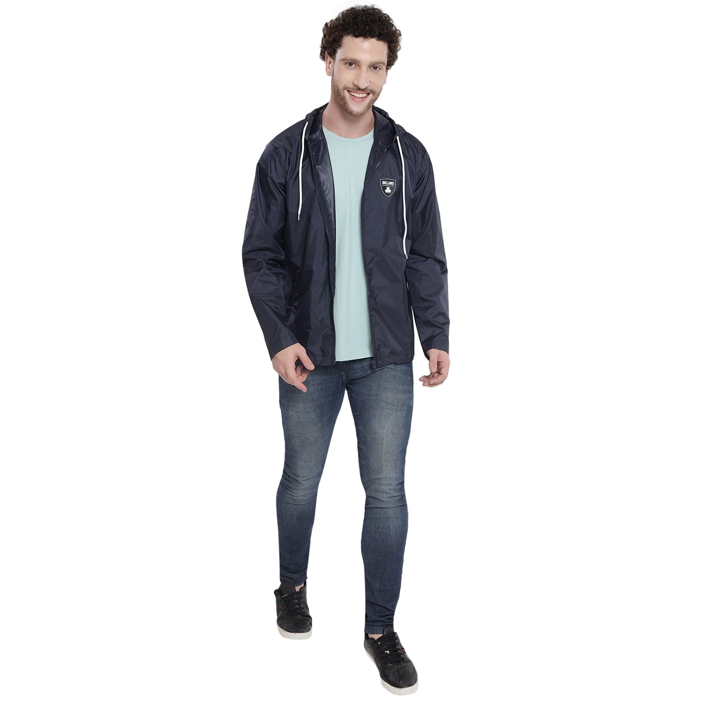 Unisex Ireland The Emerald Isle Navy Rain Jacket