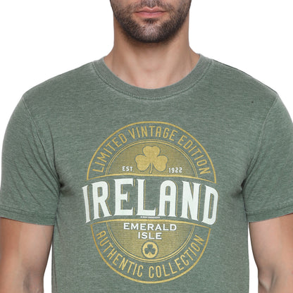 Ladies Limited Vintage Edition Ireland T-shirt Burnout Green
