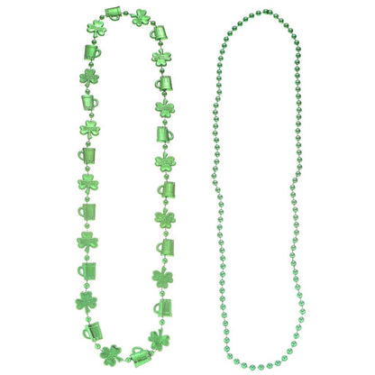 Shamrock Beaded Necklace Set of 2