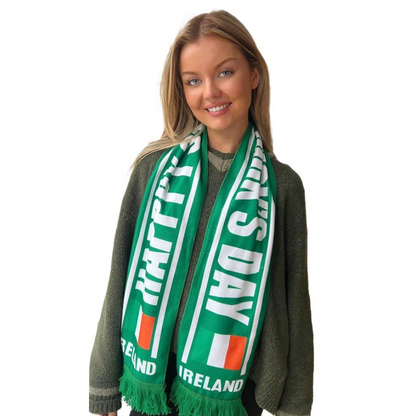 Happy St. Patrick's Day Scarf Green