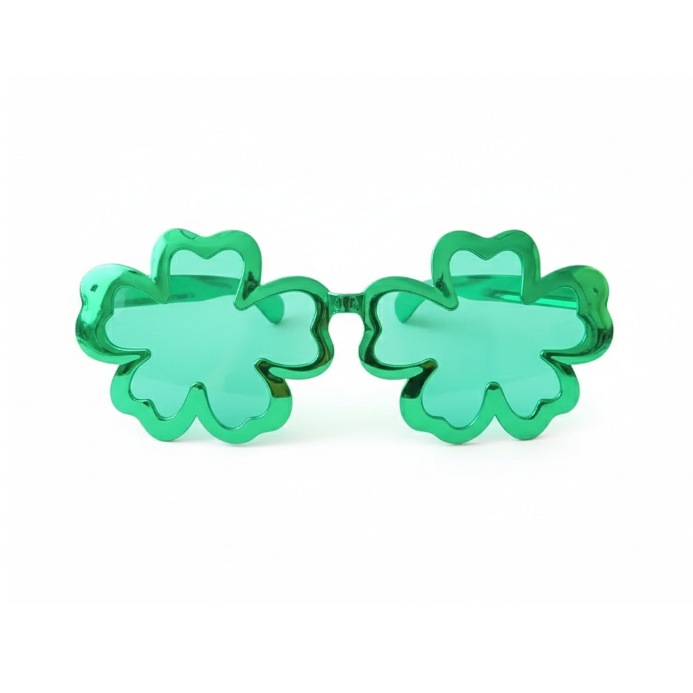 Large Green Clover Glasses