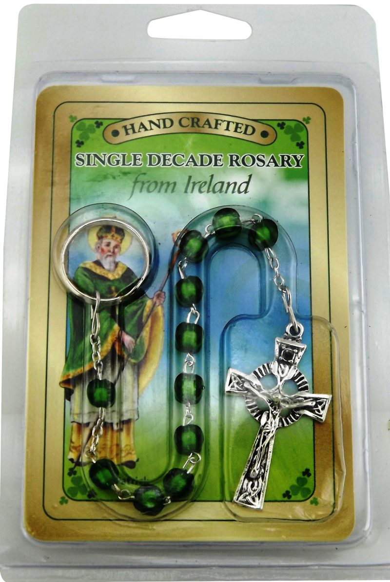 Pumpkin Shaped Single Decade Rosary Beads 