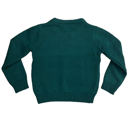 Ireland Bear Dark Green Kids Knitted Jumper