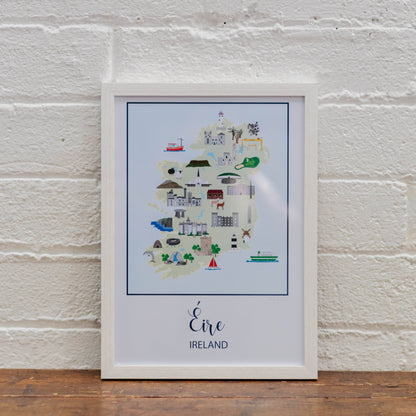 Prints of Ireland A4 Print Map of Ireland