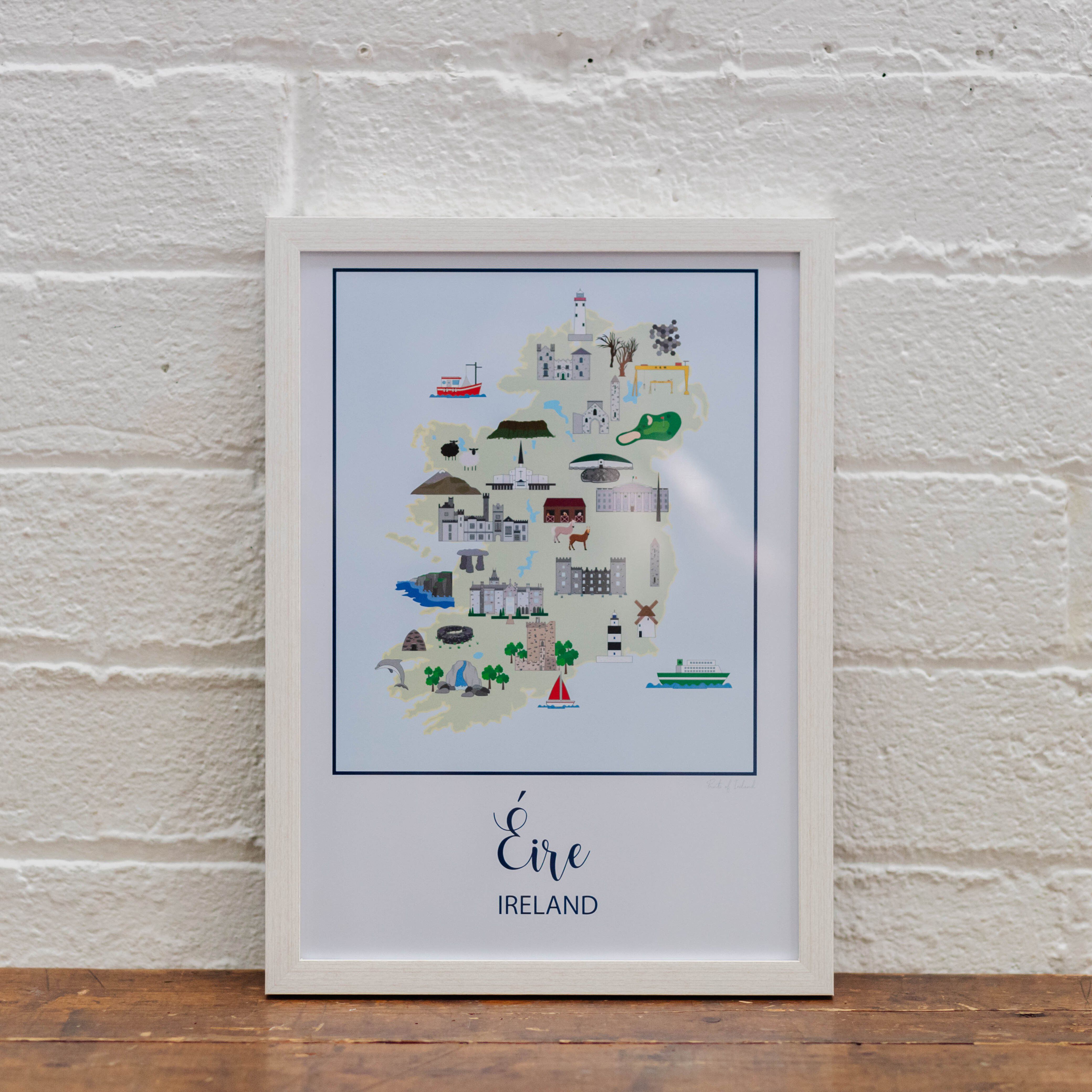 Prints Of Ireland A4 Print Map Of Ireland 