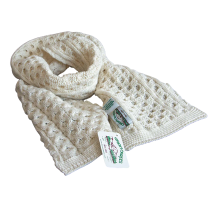 Aran Merino Honeycomb Scarf