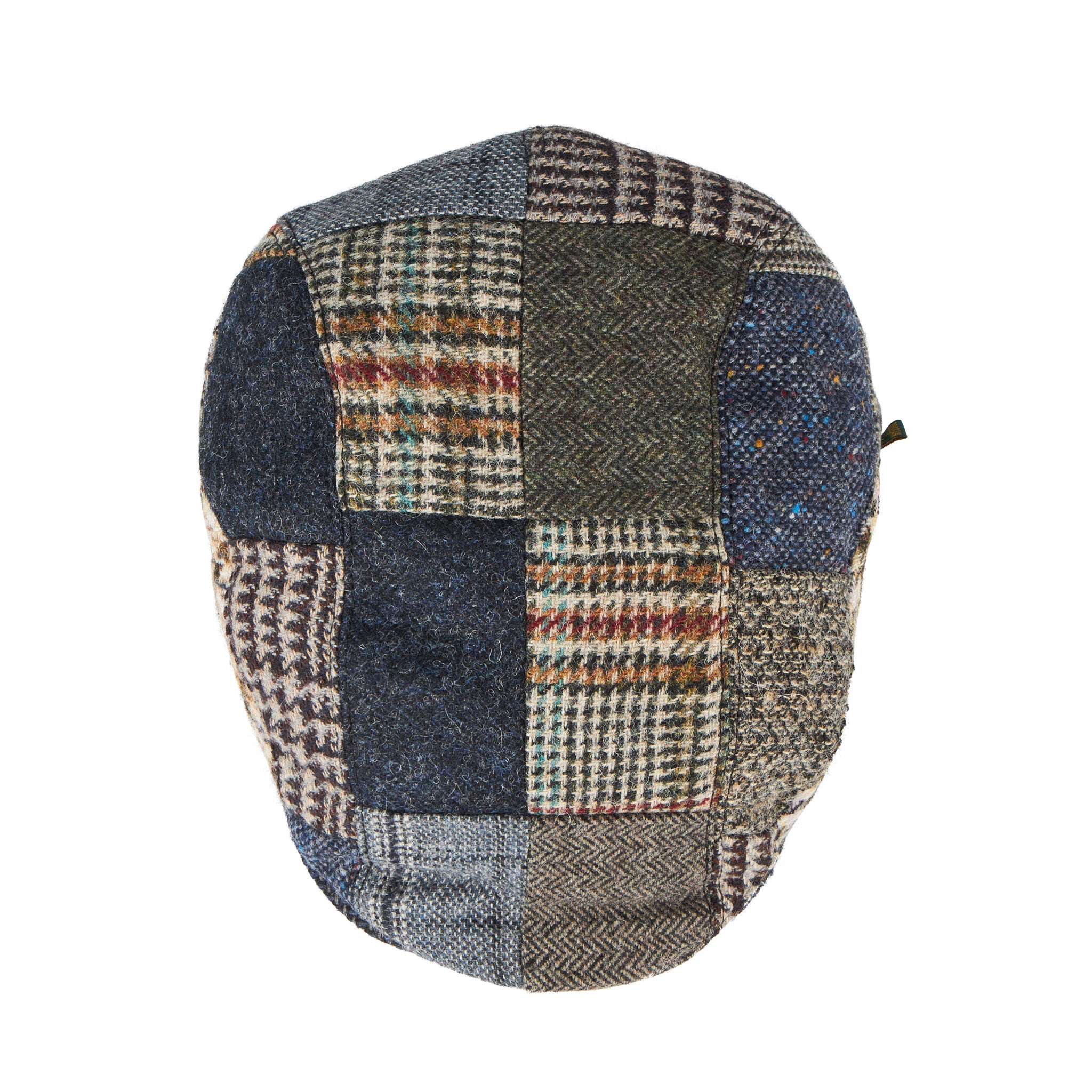 Peaky Style Patch Detail Tweed Flat Cap