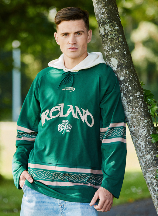 Men's Ireland Celtic American Football Green Long Sleeve Top