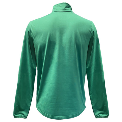 Men's Shamrock Crest 1/4 Zip Green Performance Top
