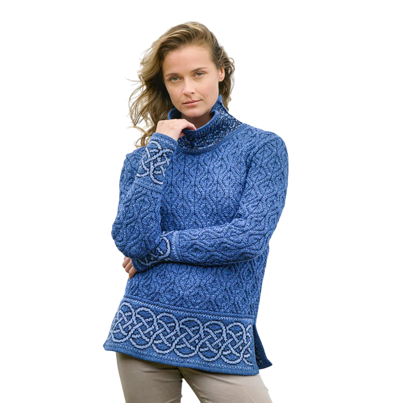 Ladies Ranelagh Jacquard Blue Jumper