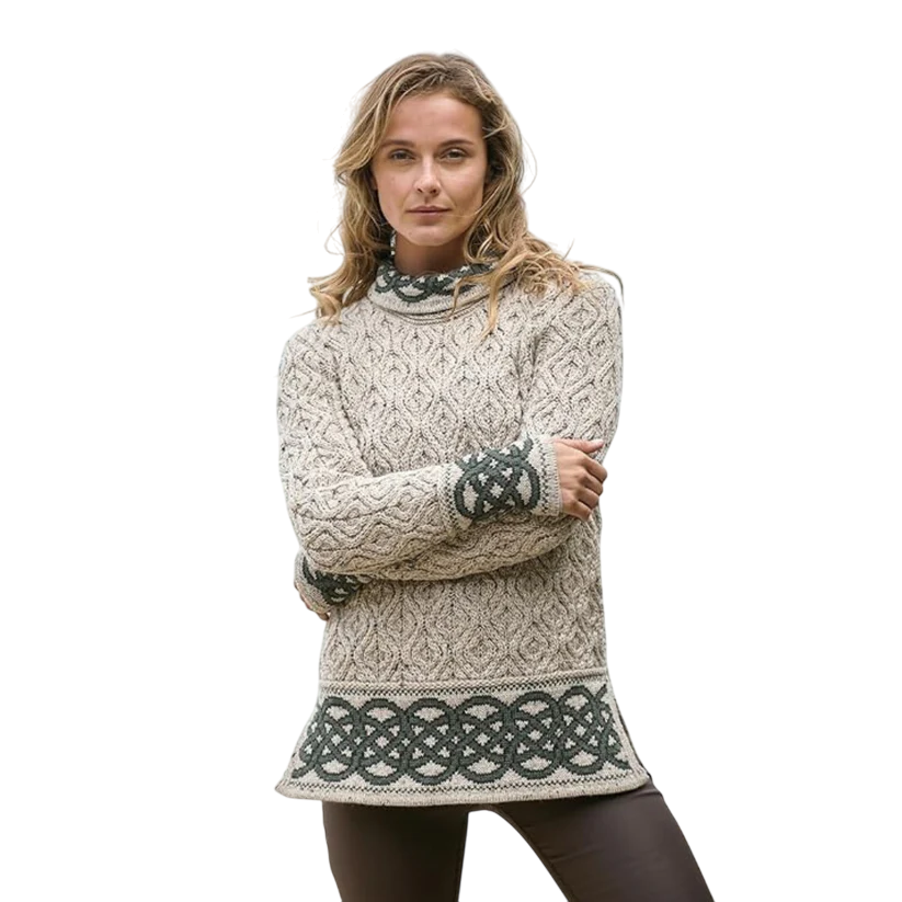 Ladies  Ranelagh Jacquard Oatmeal Jumper