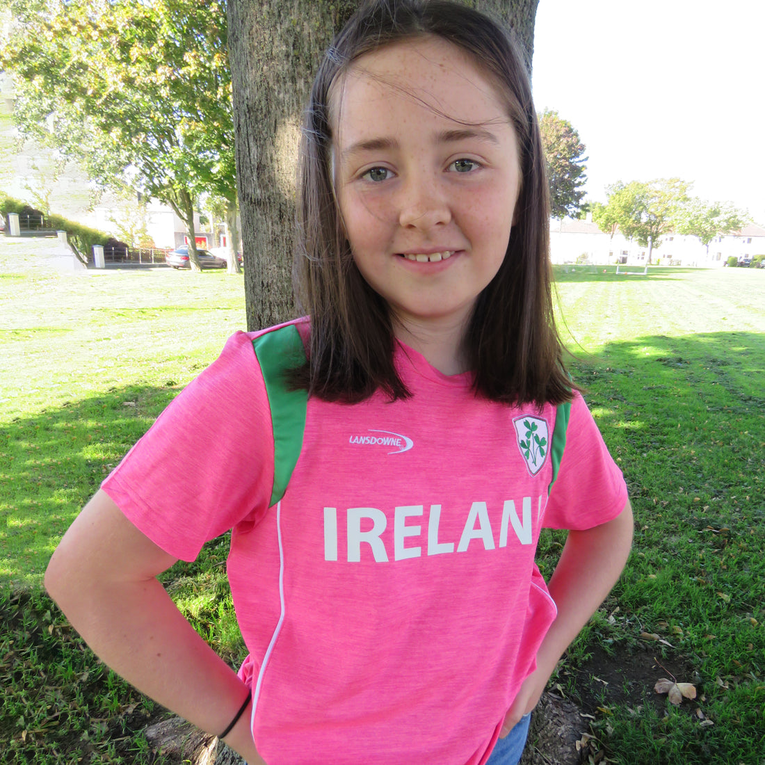 Kids Ireland Crest Pink Performance Top 