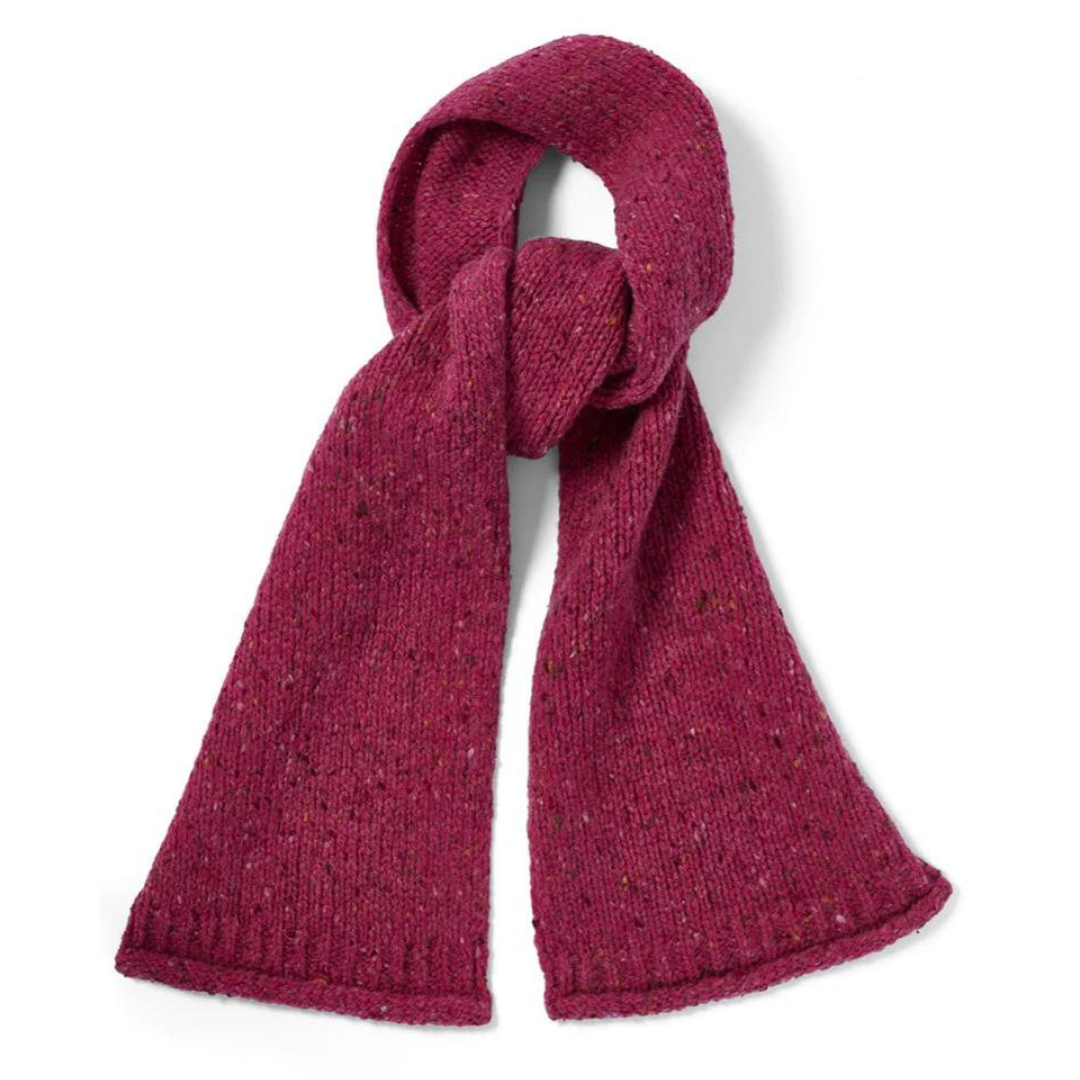 Nepped Woollen Scarf Pink
