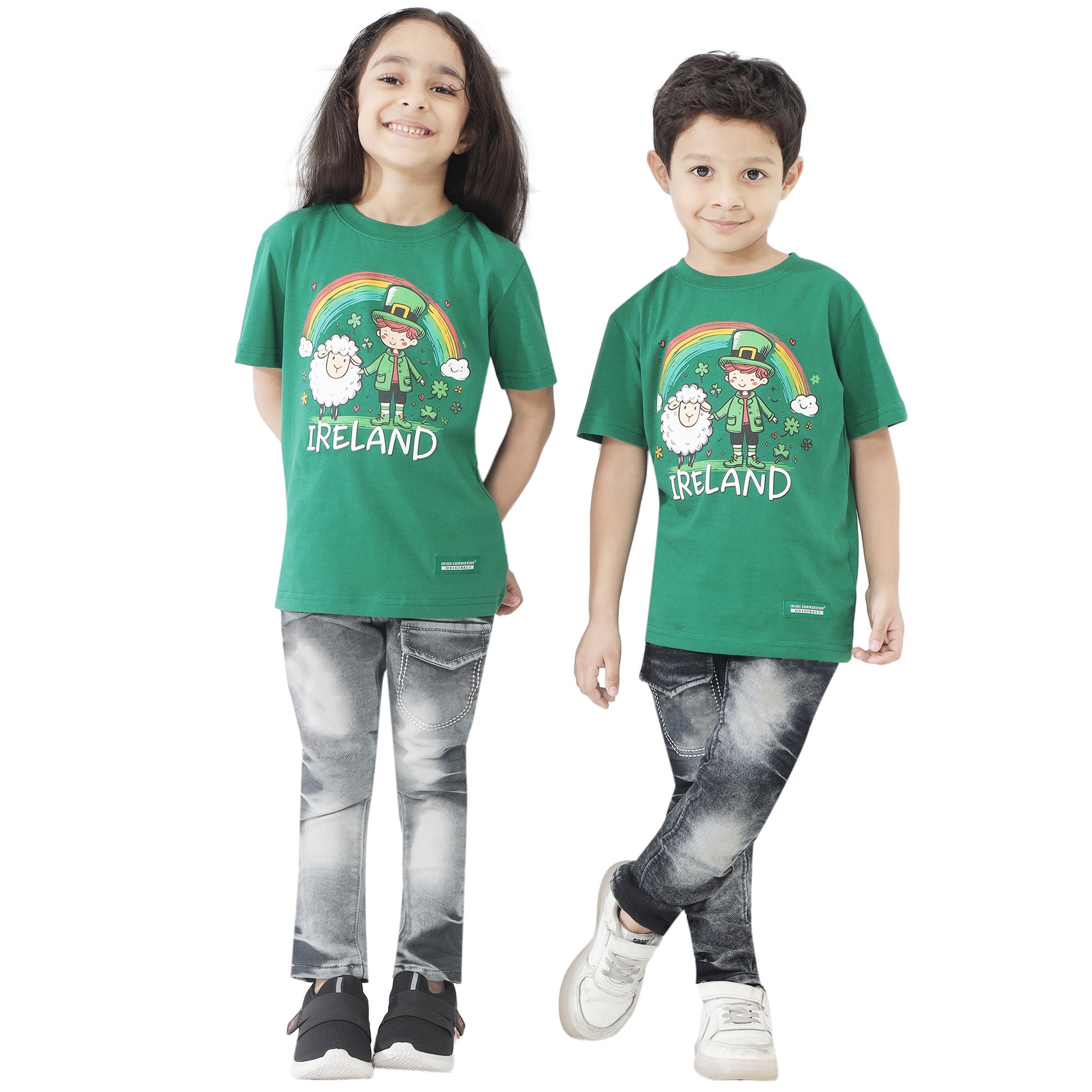 Kids Spring Green Rainbow T-Shirt