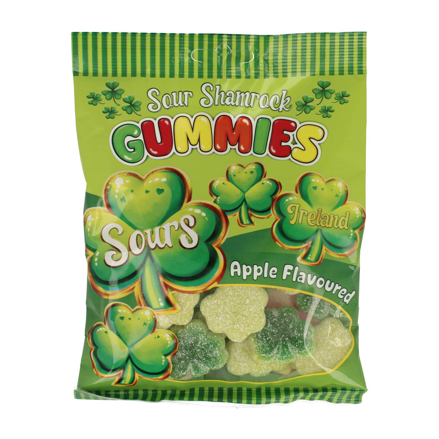Lucky Shamrock Apple Sour Gummies Bag 125g