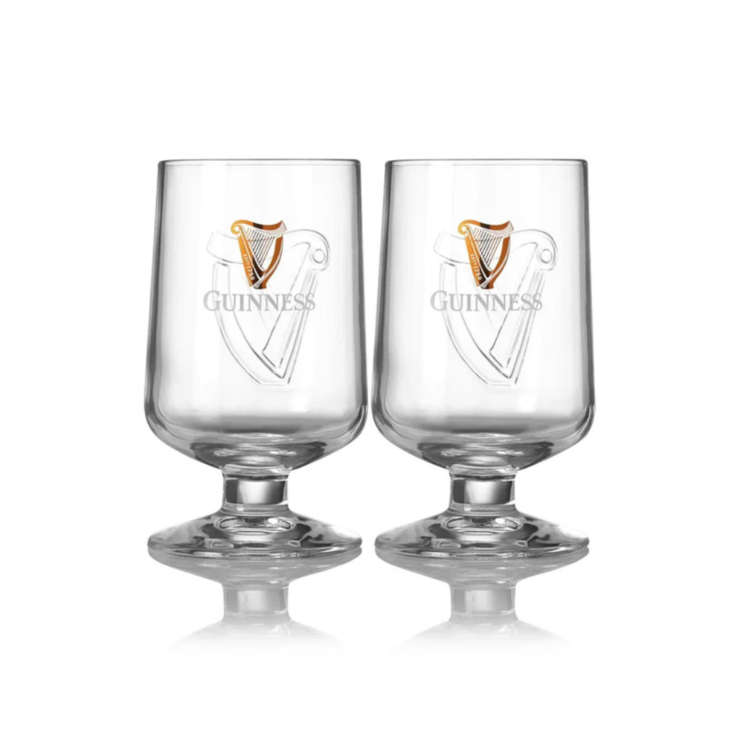 Guinness Embossed Victoria 2 Pack Goblet Stem Glass 