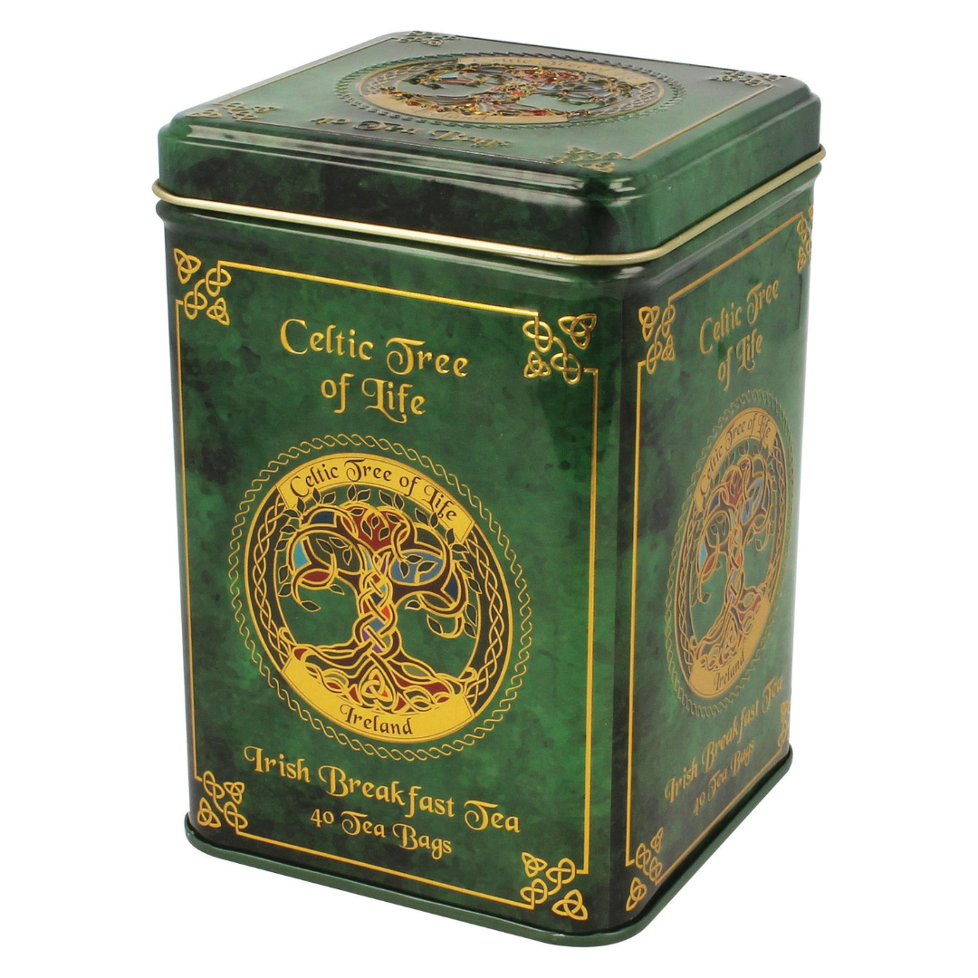 Celtic Tree Of Life Irish Breakfast Tea Tin