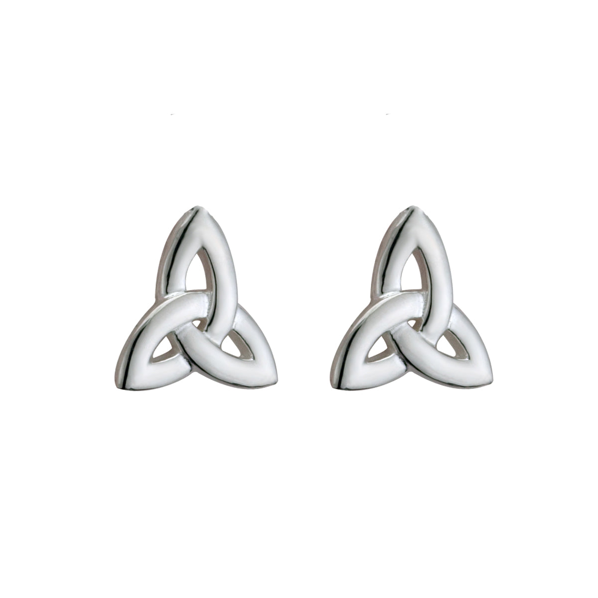 Sterling Silver Trinity Knot Stud Earrings