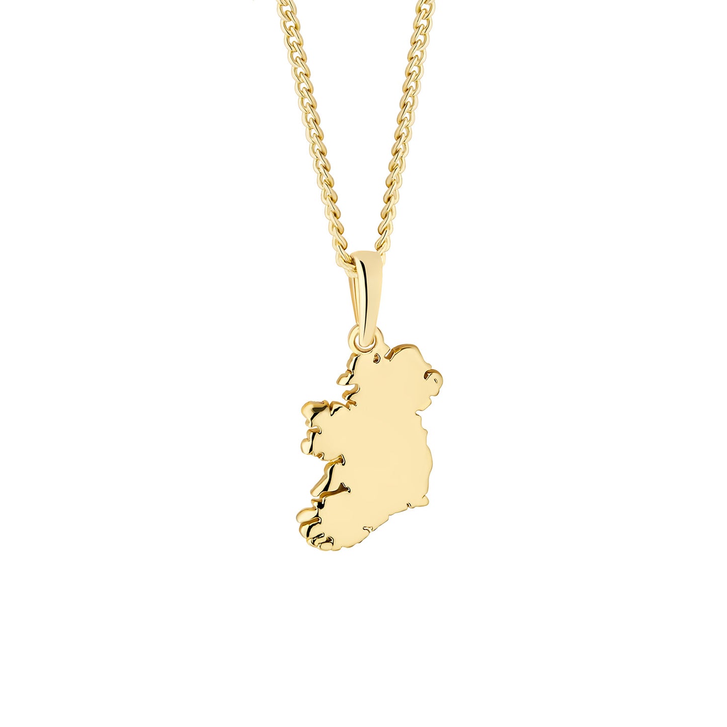 Gold Plated Small Map of Ireland Pendant