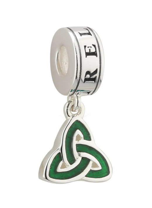 Trinity Knot Green Enamel Bracelet Charm
