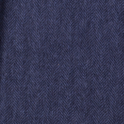 Brushed Woollen Tartan Scarf Navy