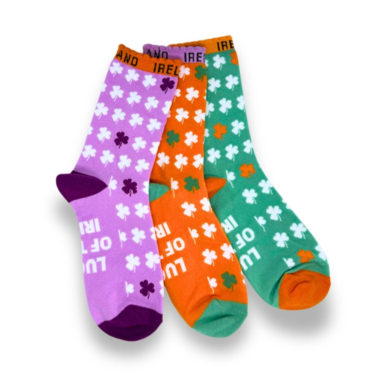 Women's Shamrock Crew Socks Pack of 3