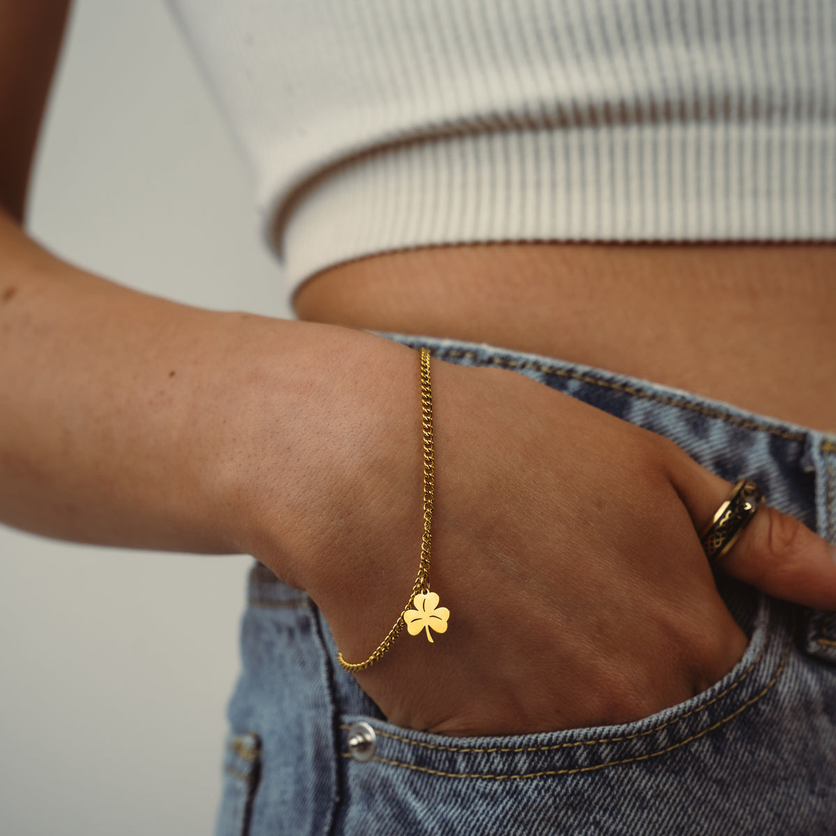 Shamrock Gold Bracelet