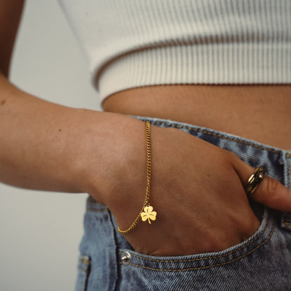 Shamrock Gold Bracelet