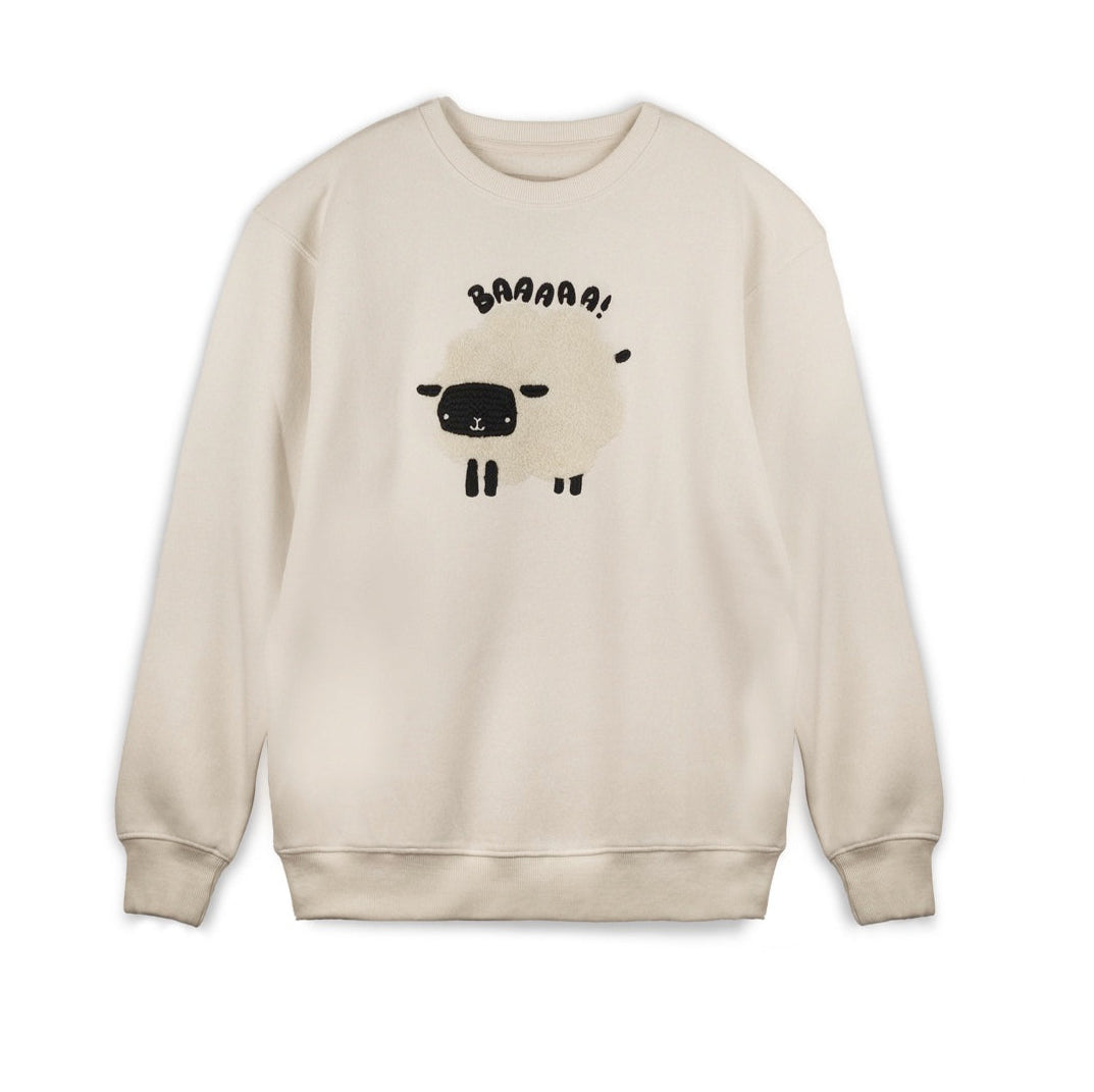 Unisex Fluffy Sheep Latte Sweatshirt