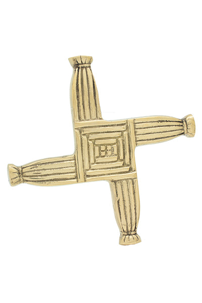 St. Brigid's Medium Brass Cross