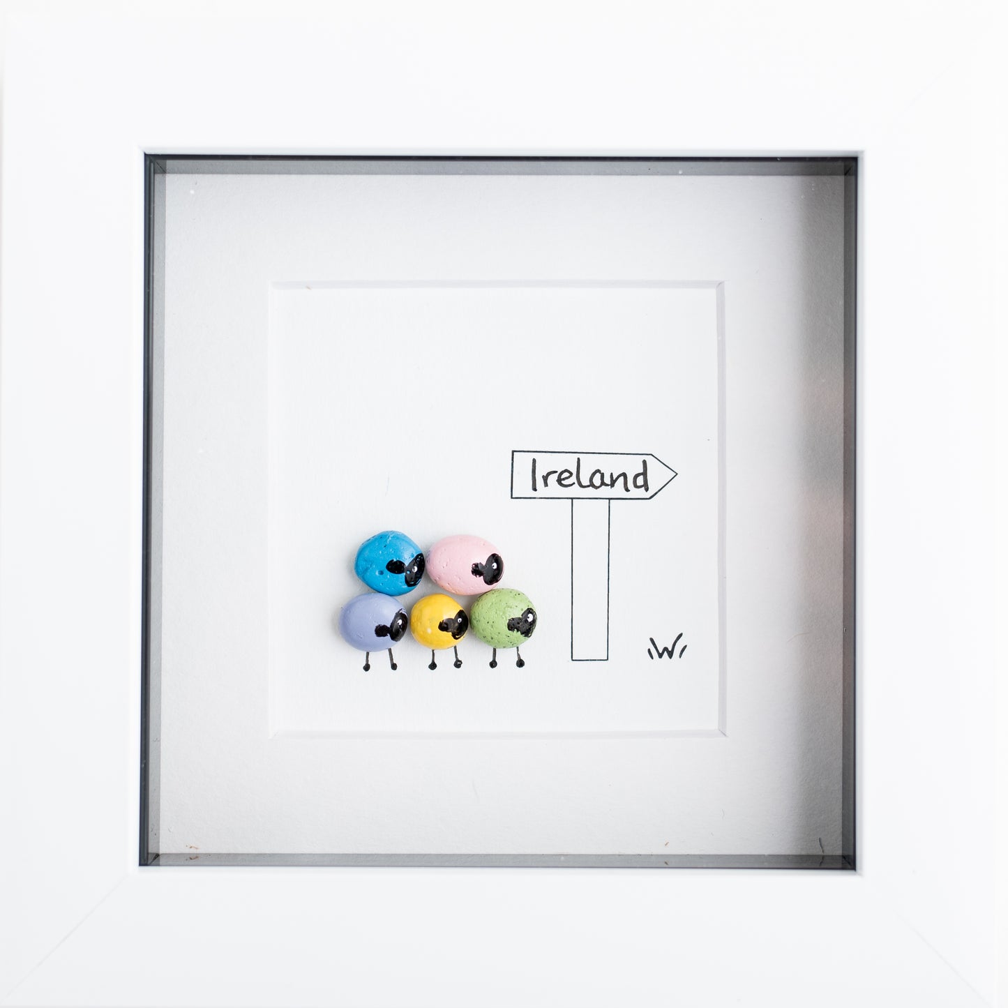 Sheep Of Ireland Pebble Art Print