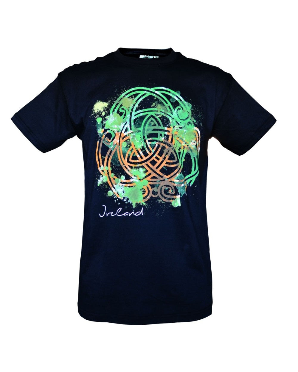 Men's Coloured Celtic Knot Black T-Shirt