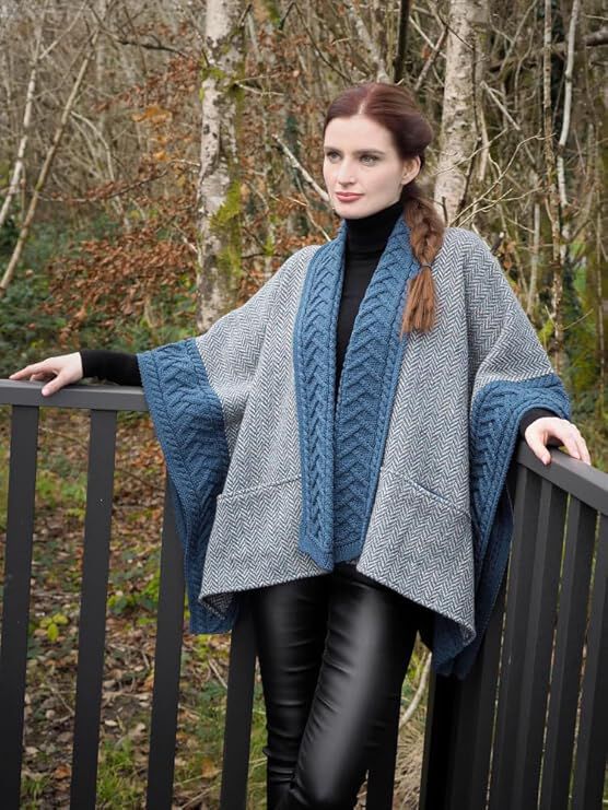 Ladies Donegal Merino Wool & Tweed Cape 