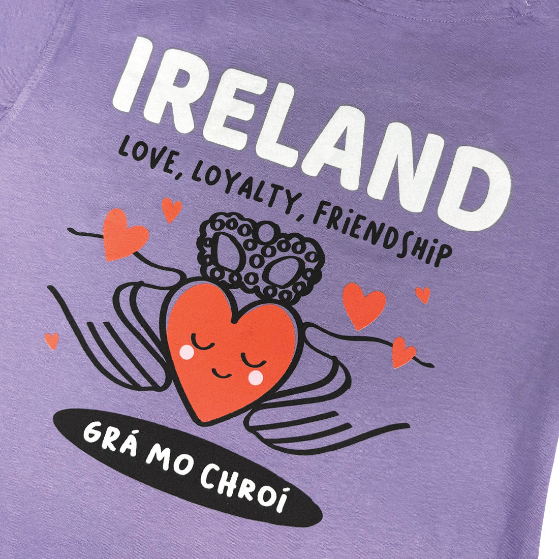 Ladies Gra Mo Chroi Lilac T-Shirt