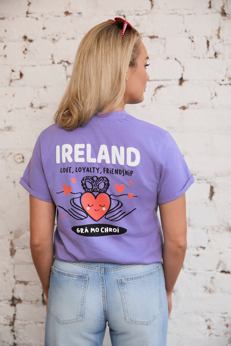 Ladies Gra Mo Chroi Lilac T-Shirt