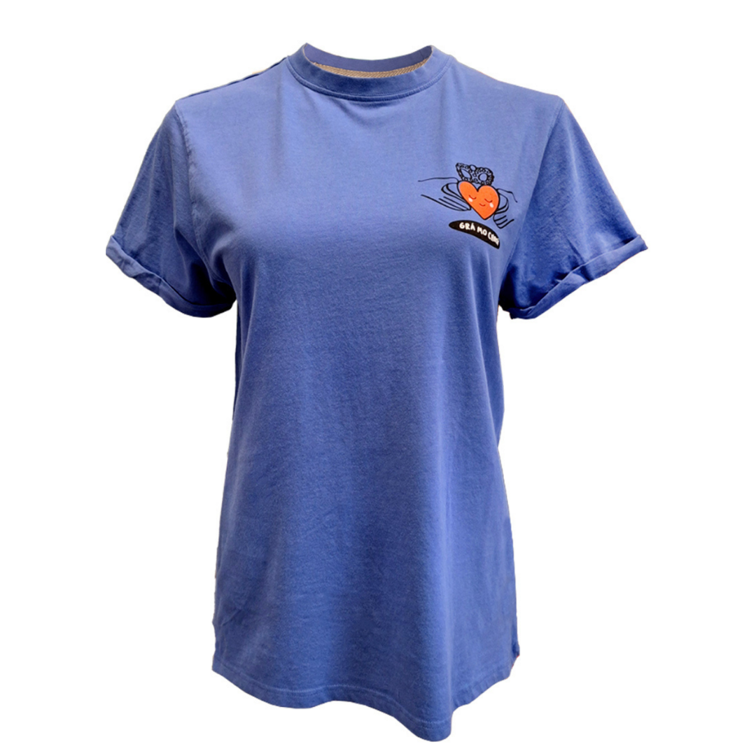 Ladies Gra Mo Chroi Corn Blue T-Shirt