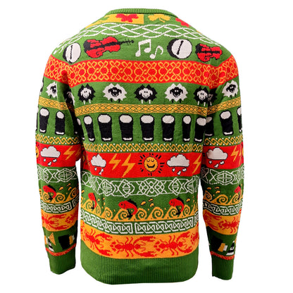 Unisex Green Multi Islander Knit Jumper
