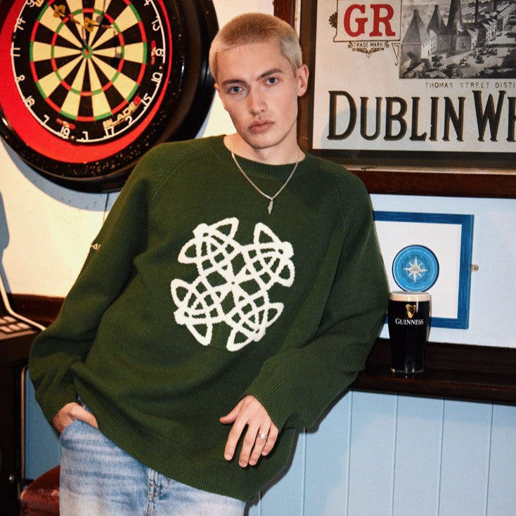 Celtic Knot Sage Crew Neck Jumper 