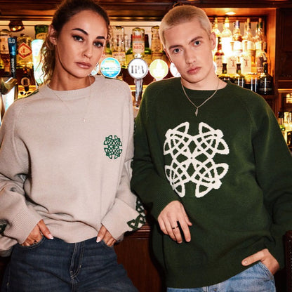Celtic Knot Sage Crew Neck Jumper